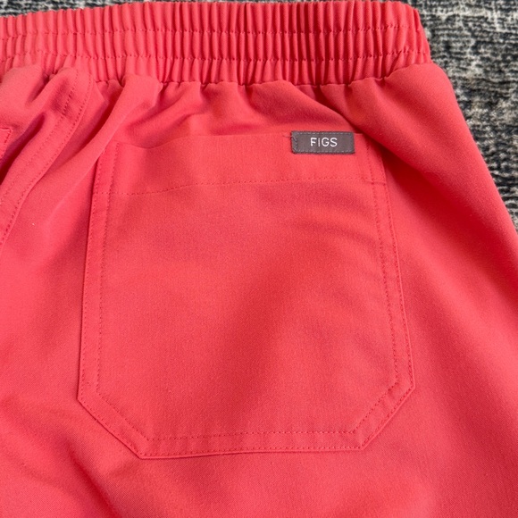 Figs Women's Pants in Hot Coral, Small Tall - Picture 11 of 11